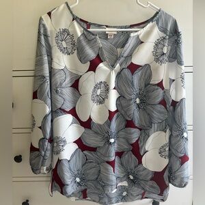 Merona Blouse Medium 3/4 Sleeve